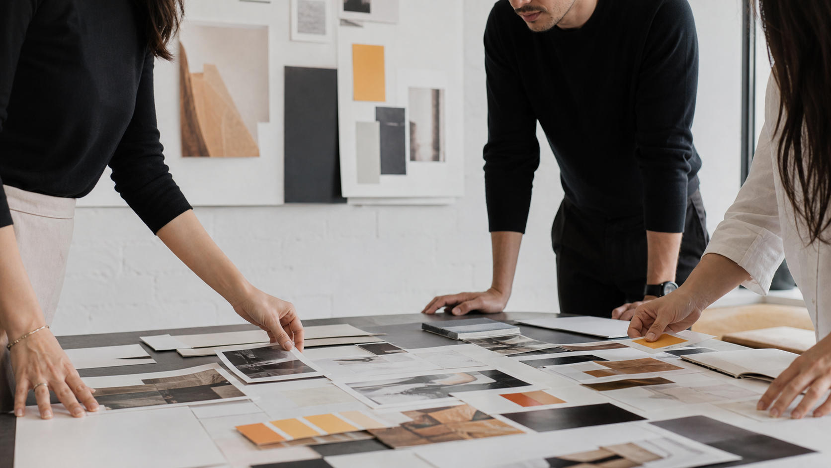 New York marketing consultants reviewing brand strategy materials